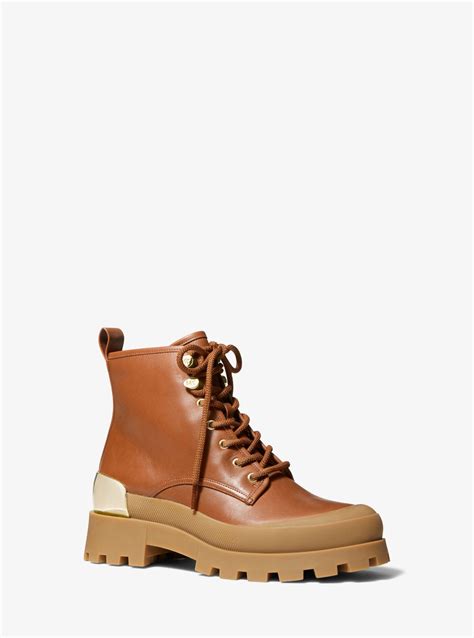 michael kors peyton boots|Payton Leather Combat Boot .